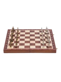 Chess Warsaw - Mahogany / Metal