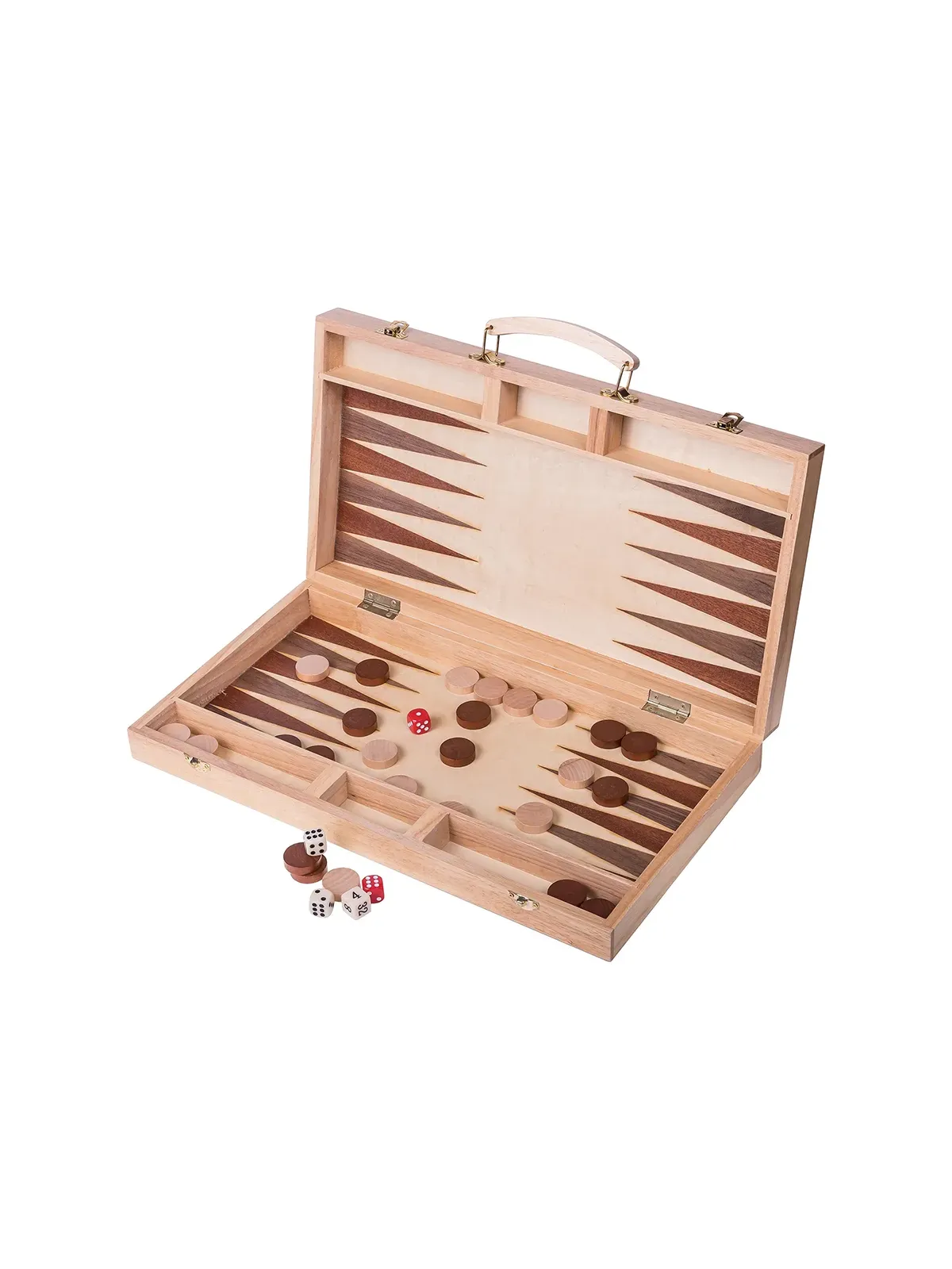 Backgammon 447 - Beech - Inlay - Online Shop - sklep-szachy.mom