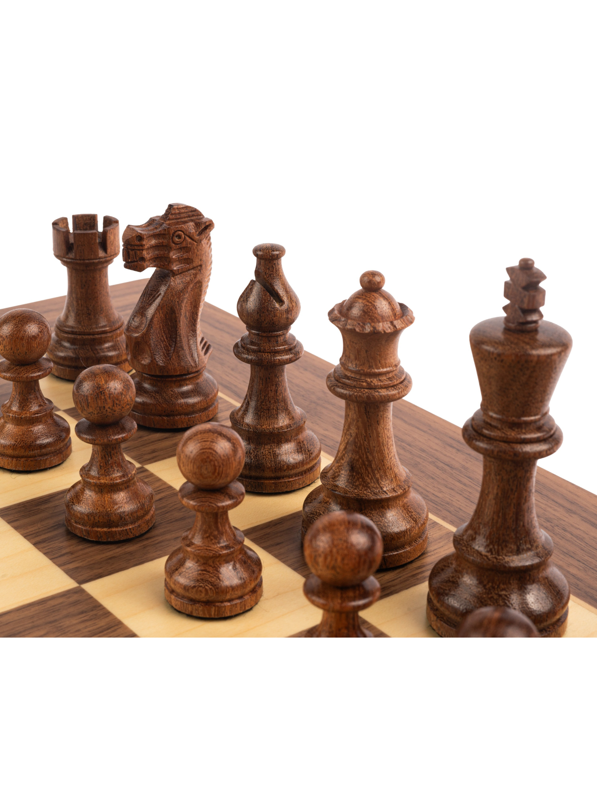 Walnut Barcelona Deluxe - Chess Set - Chess Shop - sklep-szachy.mom