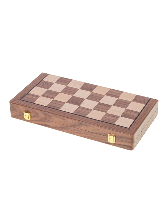 Szachy Warcaby Magnetyczne 380 - Orzech - sklep-szachy.mom