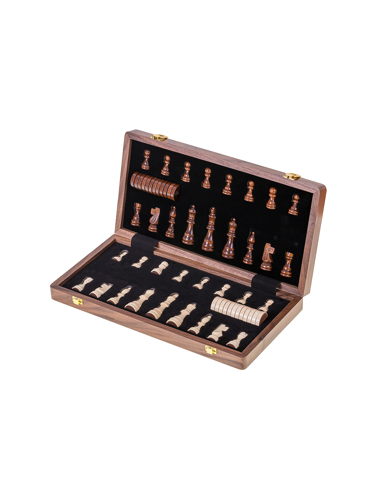 Schach Dame Magnetisch 380 - Nuss - sklep-szachy.mom