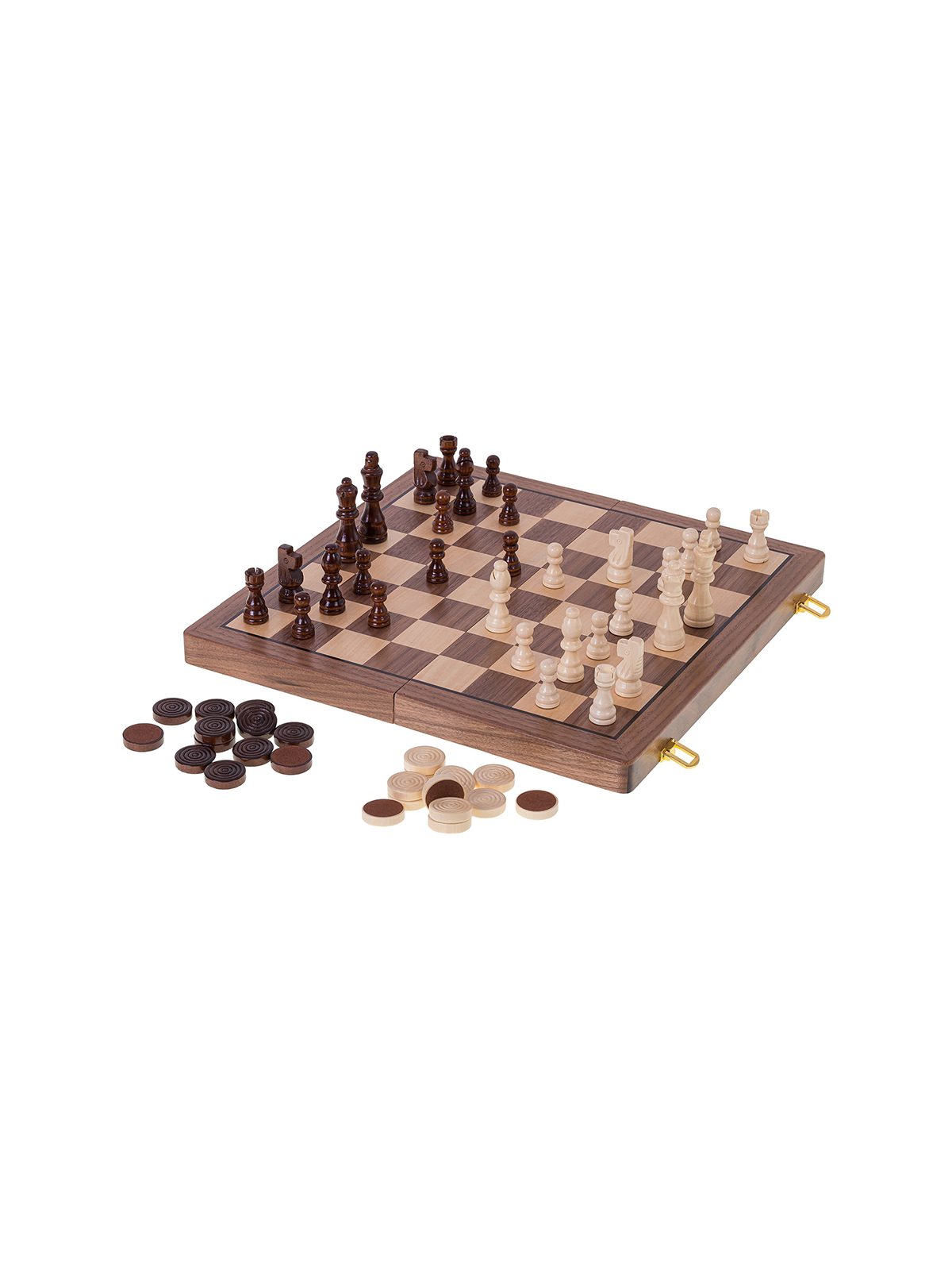 Schach Dame Magnetisch 380 - Nuss - sklep-szachy.mom