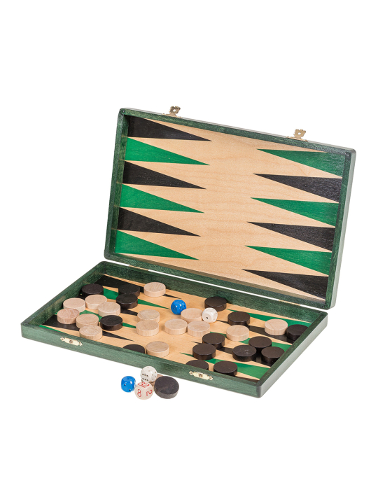 Backgammon z drewna  33 Green  - sklep-szachy.mom