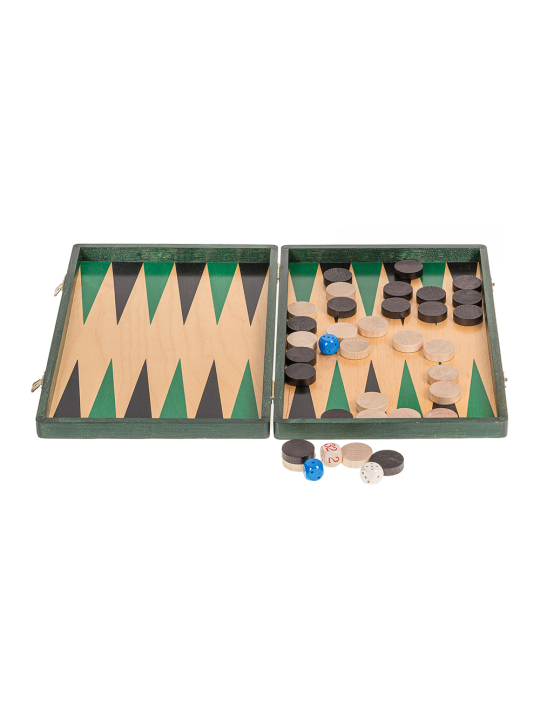 Backgammon aus Holz 33 - Grün - Online Shop - sklep-szachy.mom