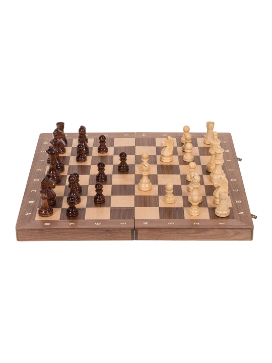 Magnetisch Schach Turnier 470 - Nuss - Online Schach Shop - sklep-szachy.mom