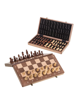Magnetisch Schach Turnier 470 - Nuss - Online Schach Shop - sklep-szachy.mom