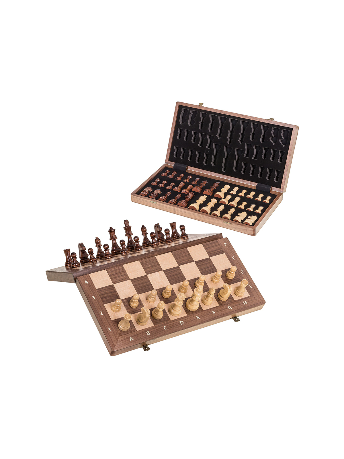Magnetisch Schach Turnier 470 - Nuss - Online Schach Shop - sklep-szachy.mom