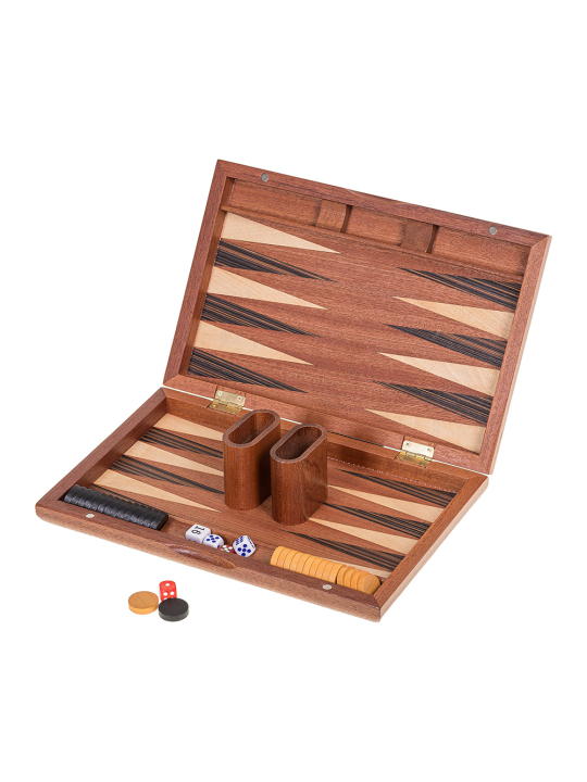 Backgammon 330 - Mahoń - sklep-szachy.mom