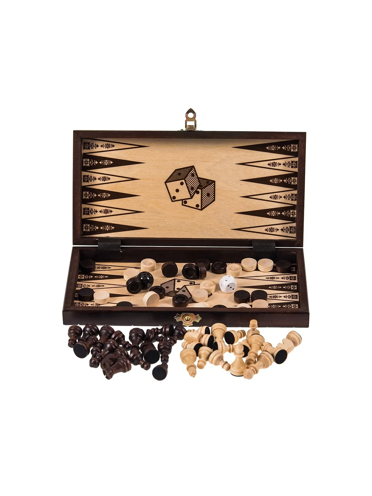 Löwe Mini - Schach + Backgammon + Dame